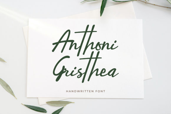 Anthoni Gristhea: A Cursive Script Font for Polished Branding