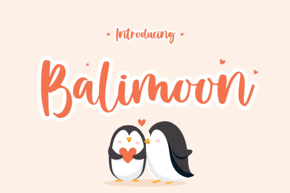 Balimoon Cursive Paint Brushed Script Font