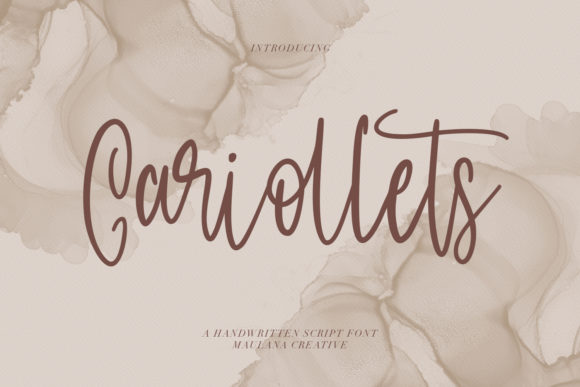Cariollets Script Font for Elegant Handmade Designs