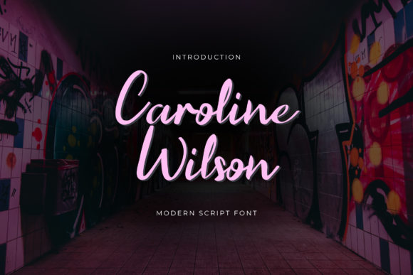 Caroline Wilson Script Font for Editorial Design