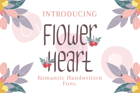 Flower Heart Script Font for Handmade Creators
