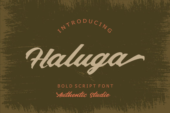 Haluga: A Bold Script Font for Elegant Editorial Design