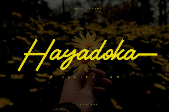 Hayadoka: A Bold Cursive Script Font for Polished Branding