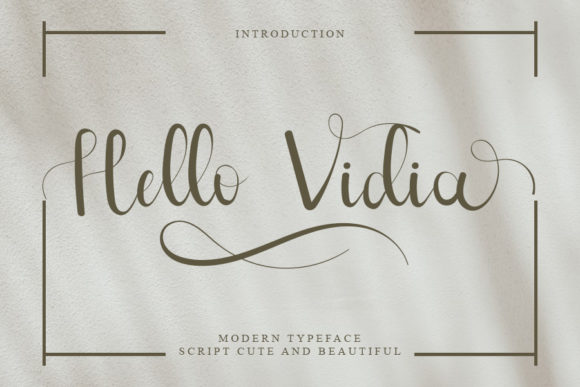 Hello Vidia: A Romantic Script Font for Small Business Branding