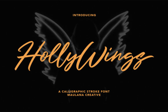 Holly Wings Font for Bold Design