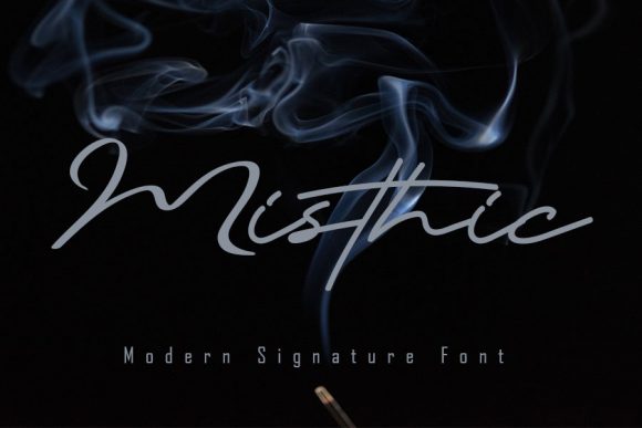 Misthic: A Modern Script Handwritten Font for Elegant Editorial Design