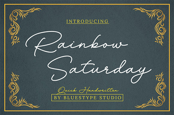 Rainbow Saturday Script Font for Elegant Handmade Design