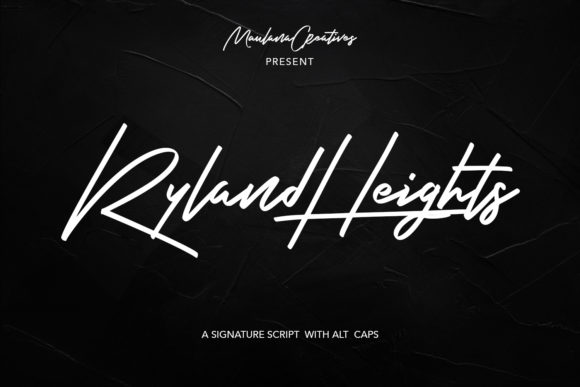 Ryland Heights Script Font for Elegant Handmade Design