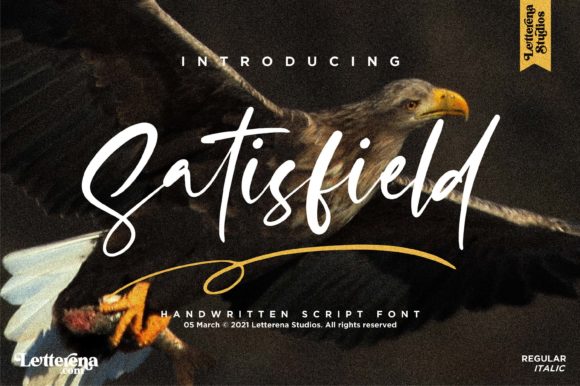 Satisfield Font: A Delicate Paint Brushed Script for Elegant Branding
