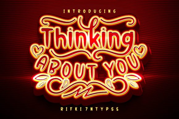 Thinking About You Font for Small Business Branding