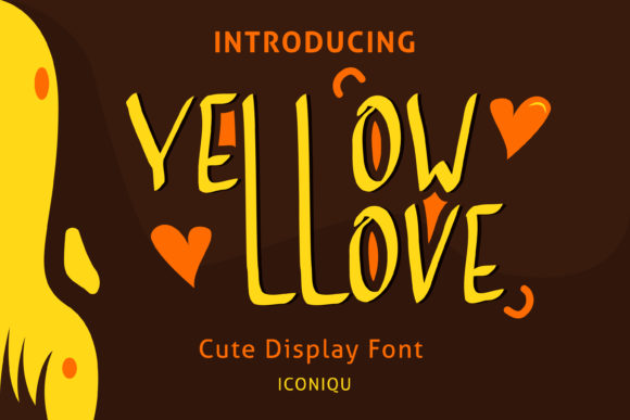 Yellow Love Script Font for Handmade Creators